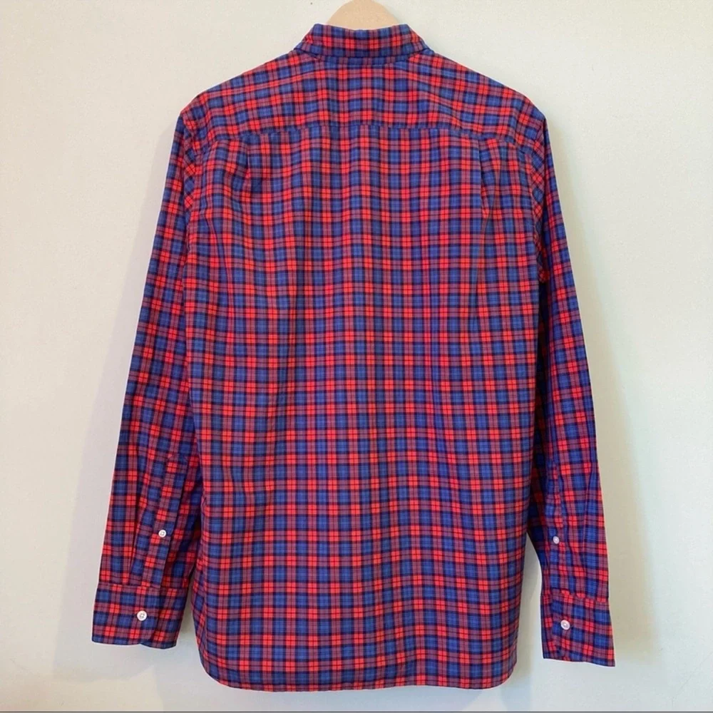 J. Crew Red and Blue Plaid Button-Down Shirt